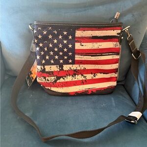 Montana West Patriotic Flag Crossbody Bag